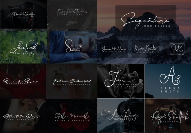 I will create a minimalistic signature logo