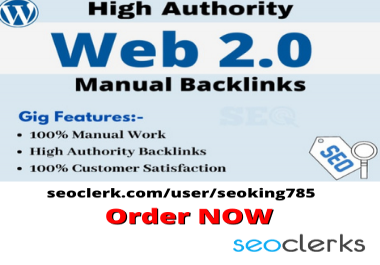 I will Create 20 High Quality Dofollow Web 2.0 Backlinks