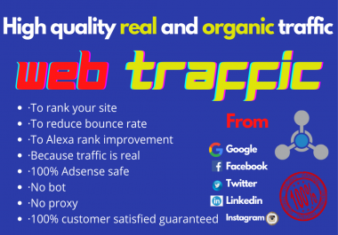 High quality real and organic traffic