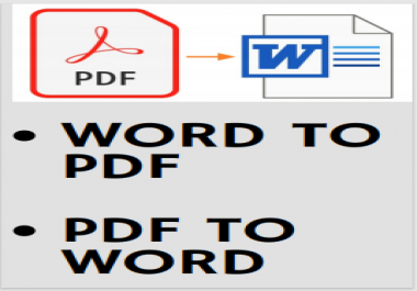 Quality Conversions of Word to PDF / PDF to word