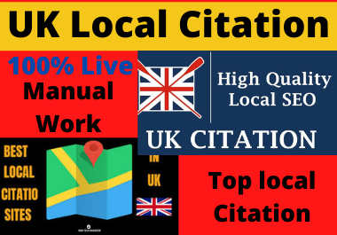 Live 10 UK local citations and directory submission or business listing for local SEO