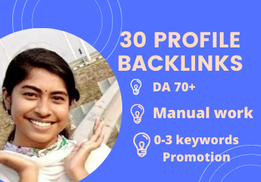 30 High Authority Profile backlinks