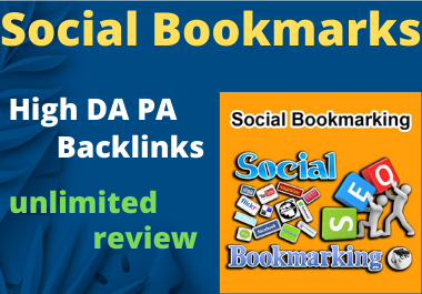 20 Social Bookmark Do follow High Authority Permanent Backlinks unique link Building