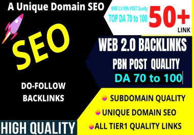 DA 70 To 100 Handmade 35 WEB 2.0 Backlinks PBN POST Quality Dofollow SEO Backlinks