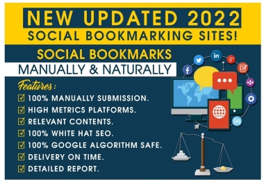 I will Do 100 Social bookmarking on high PR site for All type of website SEO with Google Top Ranking