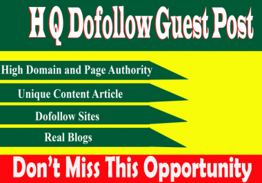 Manually Create 01 high quality guest posts dofollow backlinks
