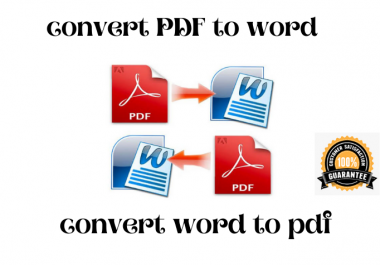 I will convert PDF to word Doc and convert word to PDF.