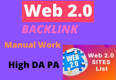 10 Manual Web 2.0 Backlinks Dofollow high quality permanent link building