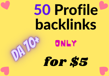 50 social profile creation backlinks manually create