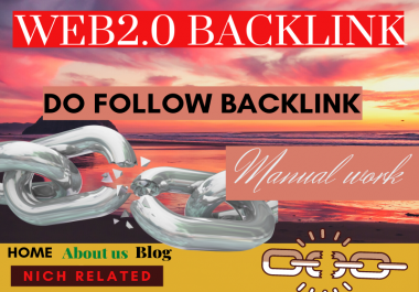I will Create 30 Web2.0 High DA Do-follow Backlinks permanent link building