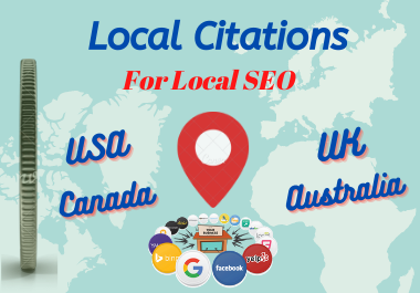 Do 30 TOP USA/UK/CA/AU Local Citations for Local SEO local listing