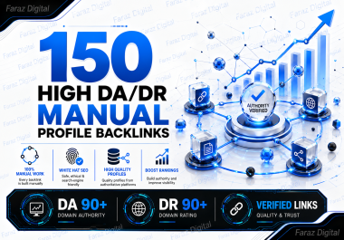 I will do 150 high da profile backlinks manually