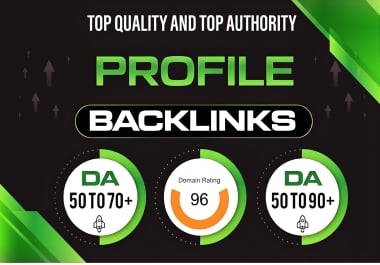 I will do 150 high da profile backlinks manually