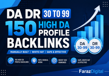 I will do 150 high da profile backlinks manually