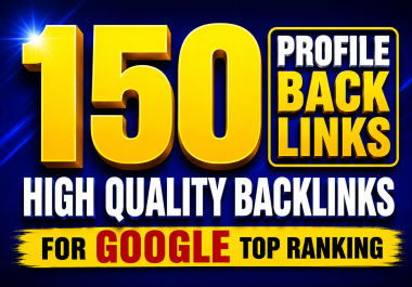 I will do 150 high da profile backlinks manually