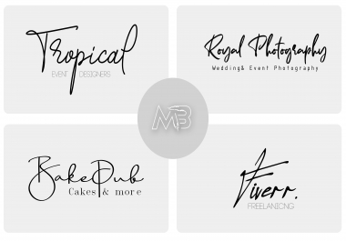 I will design handwriting,  cursive,  signature,  handwritten logo