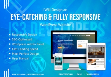 Our Team will design and develop your wordpress website