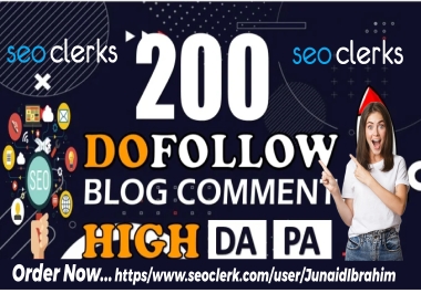 I will provide 200 Manual Dofollow Blogcomment DA50 plus