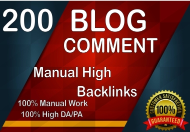 I Will Do 200 high Quality Dofollow Blogcomment Backlinks