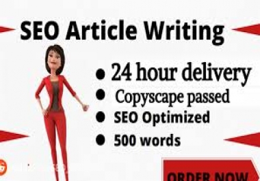 I will write 500-700 unique and effective article/content