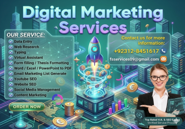 I will do social media managment,  virtual assistant tasks accurate typing & data entry work