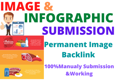 I will submit 20 image or infographics to high DA authority sites and low spam score permanent backl