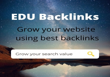 Create 100 EDU backlinks For Boost Your Website ranking