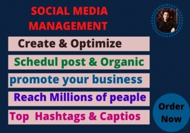 I will be your social media marketing manager and content