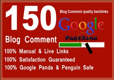 Create 150 blog comments dofollow back link on high do pa