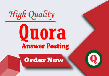 I will Provide 20 HQ quora answers with Backlinks for 1st page