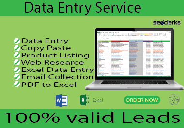 I Will do data entry,  email collection,  web scraping,  data collection