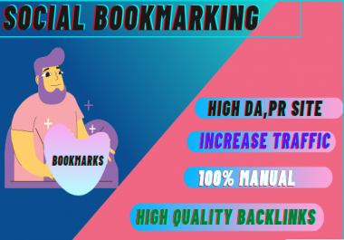 Enjoy 100 social BOOKMARKING on high DA & PA sites manually