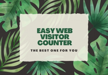 Easy Web Visitor Counter,  Helps you find out how many have visited your webpage