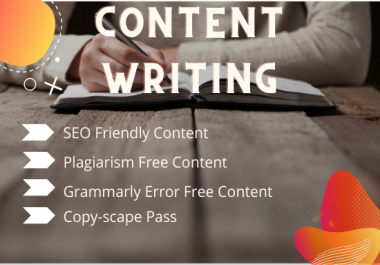 I will write 1500 words SEO friendly Content writing for your website or blogpost