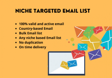 I will provide verified 5k niche targeted email list