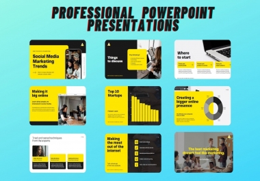 I will make professional business presentation slides