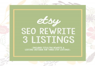 optimize your Etsy SEO by writing your etsy titles and tags
