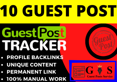 I will do 10 guest post for your website rank