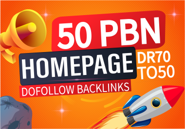 GET 50 PBN DR 50+ HOMEPAGE PARMANENT BACKLINKS High Quality TOP Google Rankings
