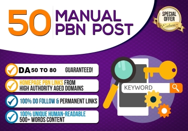 Boost your Website 50 PBN DA,70,TO,50 Powerful Backlinks High Quality For TOP Google Rankings
