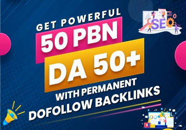 50 Homepage PBN Permanent Dofollow backlinks DA 50+ DR 20+ High TOP Google Ranking