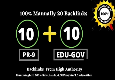 Exlusively-Do 10 Pr9+10 Edu.Gov Safe SEO High Quality Profile Backlinks