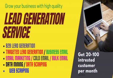 I will do b2b lead generation for cold calling and cold emailing