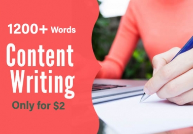I will write 1200+ words SEO friendly web site content & blog post on any topic