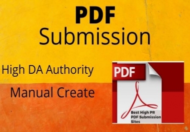 I will create 20 PDF submission manually High DA linkbuilding