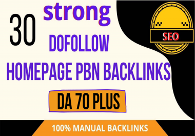 Manuallly create 30 homepage pbn da 70 plus dofollow niche relevant pbn backlinks