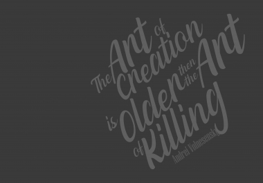 This is a typography with a dark background