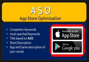 I will write app and game description based on aso app store optimization