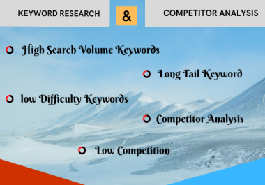 I Will offer SEO best Keyword Research & Competitor Analysis