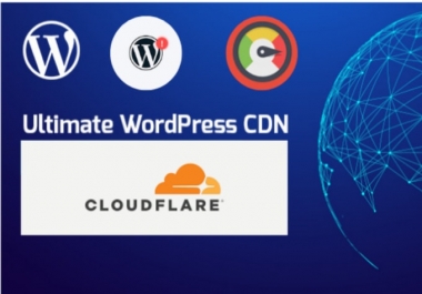 I will install cloudflare CDN setup with free ssl certificate